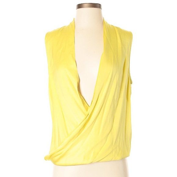 Diane Von Furstenberg Tops - Diane von Furstenberg Yellow Silk Top